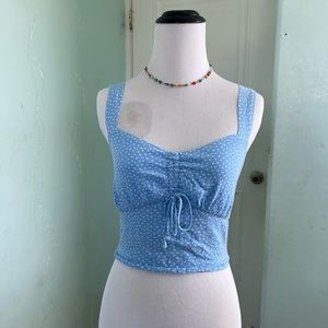 PacSun Blue and White Tank Top